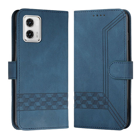 Custodia Portafoglio In Pelle Cover con Supporto YX4 per Motorola Moto G53j 5G Blu