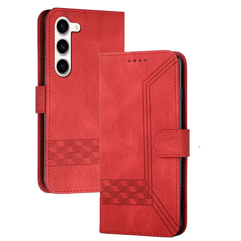 Custodia Portafoglio In Pelle Cover con Supporto YX4 per Samsung Galaxy S25 5G Rosso