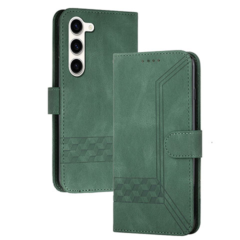 Custodia Portafoglio In Pelle Cover con Supporto YX4 per Samsung Galaxy S25 5G Verde