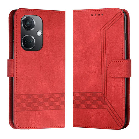 Custodia Portafoglio In Pelle Cover con Supporto YX5 per Oppo K11 5G Rosso