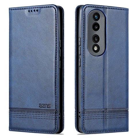 Custodia Portafoglio In Pelle Cover con Supporto YZ1 per Huawei Honor 90 5G Blu