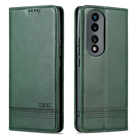 Custodia Portafoglio In Pelle Cover con Supporto YZ1 per Huawei Honor 90 5G Verde