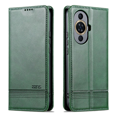 Custodia Portafoglio In Pelle Cover con Supporto YZ1 per Huawei Nova 11 Pro Verde