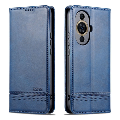 Custodia Portafoglio In Pelle Cover con Supporto YZ1 per Huawei Nova 11 Ultra Blu