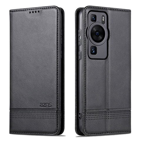 Custodia Portafoglio In Pelle Cover con Supporto YZ1 per Huawei P60 Pro Nero