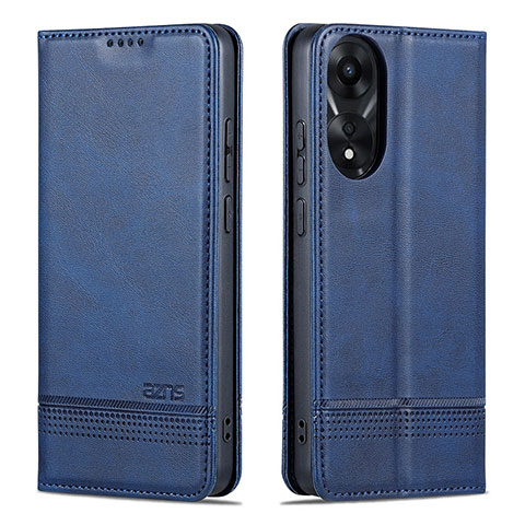 Custodia Portafoglio In Pelle Cover con Supporto YZ1 per Oppo A78 4G Blu