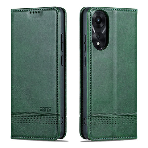 Custodia Portafoglio In Pelle Cover con Supporto YZ1 per Oppo A78 4G Verde