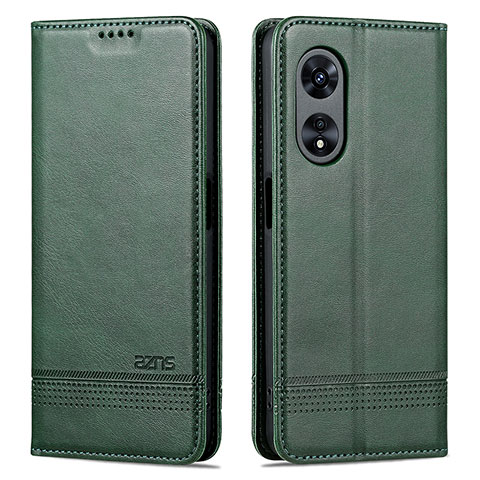 Custodia Portafoglio In Pelle Cover con Supporto YZ1 per Oppo A78 5G Verde