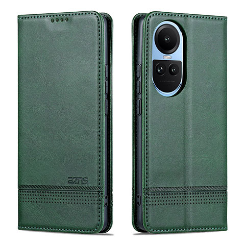 Custodia Portafoglio In Pelle Cover con Supporto YZ1 per Oppo Reno10 Pro 5G Verde