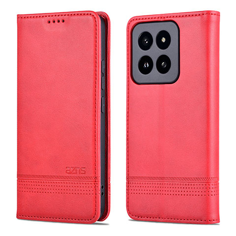 Custodia Portafoglio In Pelle Cover con Supporto YZ1 per Xiaomi Mi 14 5G Rosa Caldo