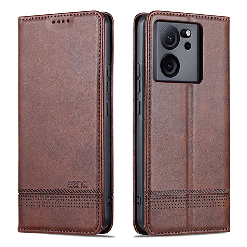 Custodia Portafoglio In Pelle Cover con Supporto YZ1 per Xiaomi Redmi K60 Ultra 5G Marrone