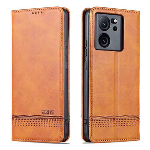 Custodia Portafoglio In Pelle Cover con Supporto YZ1 per Xiaomi Redmi K60 Ultra 5G Marrone Chiaro