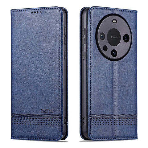 Custodia Portafoglio In Pelle Cover con Supporto YZ2 per Huawei Mate 60 Blu