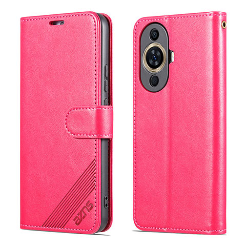 Custodia Portafoglio In Pelle Cover con Supporto YZ3 per Huawei Nova 11 Rosa Caldo