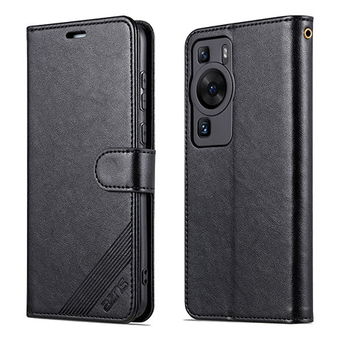 Custodia Portafoglio In Pelle Cover con Supporto YZ3 per Huawei P60 Pro Nero