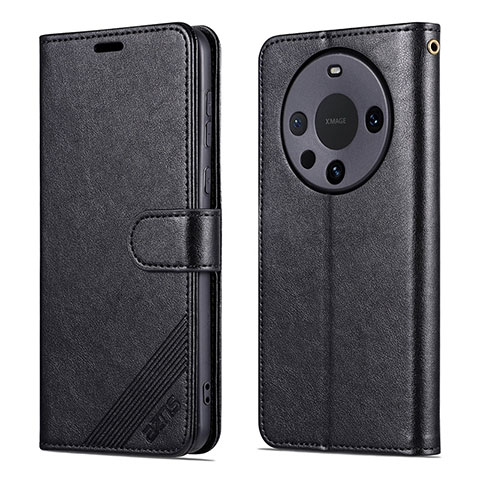 Custodia Portafoglio In Pelle Cover con Supporto YZ4 per Huawei Mate 60 Pro Nero