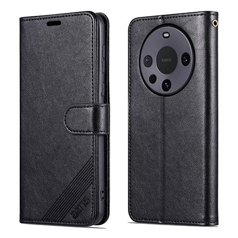 Custodia Portafoglio In Pelle Cover con Supporto YZ4 per Huawei Mate 60 Pro+ Plus Nero