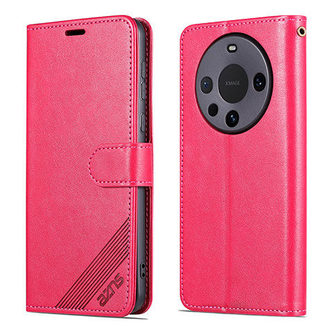 Custodia Portafoglio In Pelle Cover con Supporto YZ4 per Huawei Mate 60 Pro Rosa Caldo