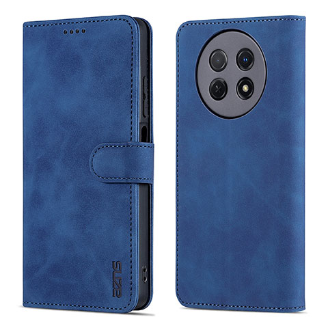 Custodia Portafoglio In Pelle Cover con Supporto YZ4 per Huawei Nova Y91 Blu