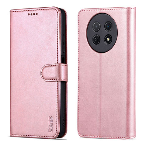 Custodia Portafoglio In Pelle Cover con Supporto YZ4 per Huawei Nova Y91 Oro Rosa