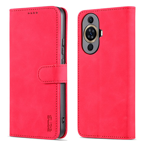 Custodia Portafoglio In Pelle Cover con Supporto YZ5 per Huawei Nova 11 Pro Rosa Caldo