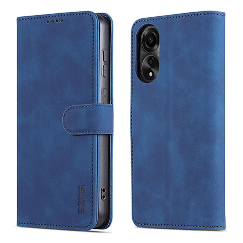 Custodia Portafoglio In Pelle Cover con Supporto YZ5 per Oppo A78 4G Blu