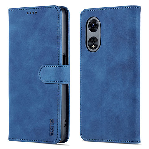 Custodia Portafoglio In Pelle Cover con Supporto YZ5 per Oppo A78 5G Blu