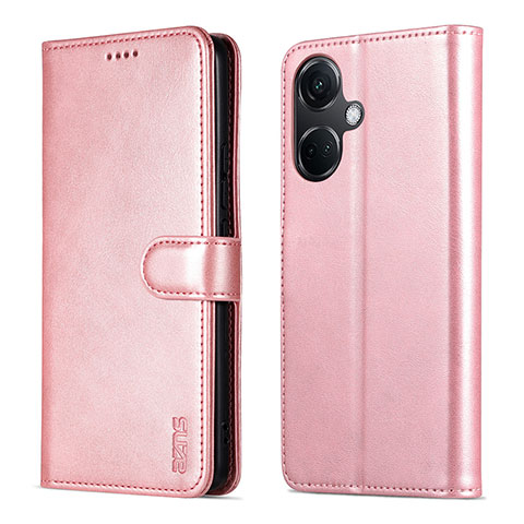 Custodia Portafoglio In Pelle Cover con Supporto YZ5 per Oppo K11 5G Oro Rosa