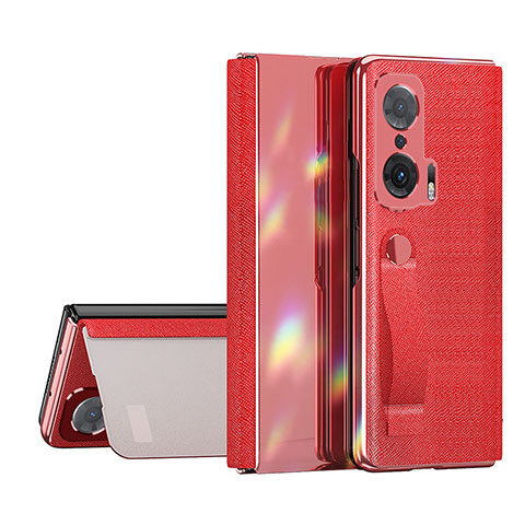 Custodia Portafoglio In Pelle Cover con Supporto ZL1 per Huawei Honor Magic V 5G Rosso