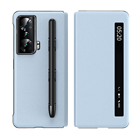 Custodia Portafoglio In Pelle Cover con Supporto ZL1 per Huawei Honor Magic Vs 5G Cielo Blu