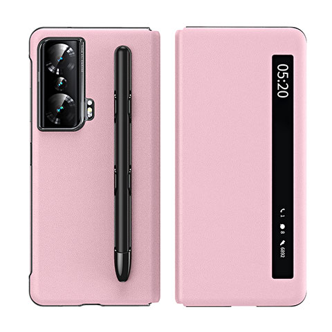 Custodia Portafoglio In Pelle Cover con Supporto ZL1 per Huawei Honor Magic Vs 5G Oro Rosa