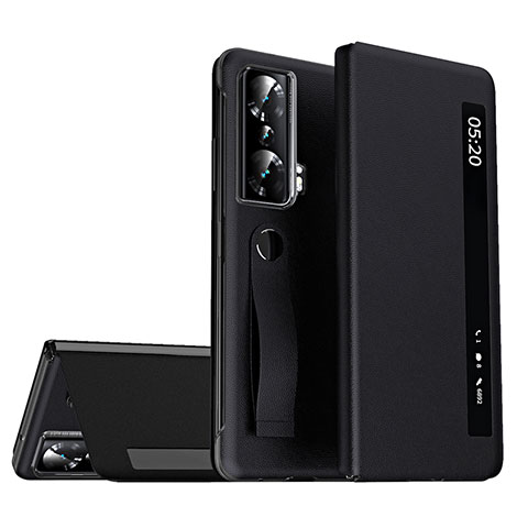 Custodia Portafoglio In Pelle Cover con Supporto ZL2 per Huawei Honor Magic Vs 5G Nero