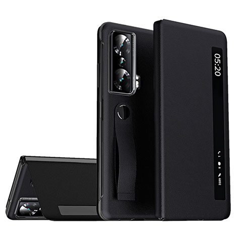 Custodia Portafoglio In Pelle Cover con Supporto ZL2 per Huawei Honor Magic Vs Ultimate 5G Nero