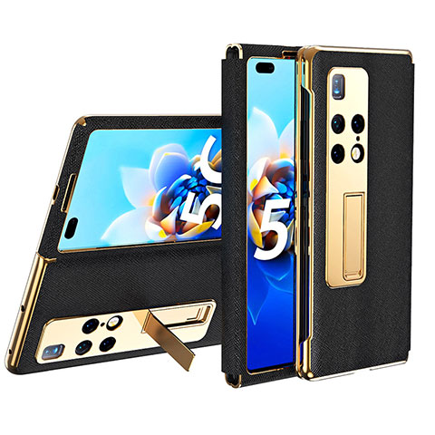 Custodia Portafoglio In Pelle Cover con Supporto ZL2 per Huawei Mate X2 Nero