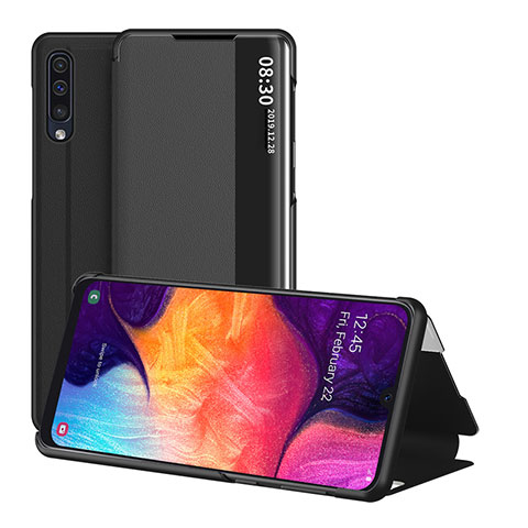 Custodia Portafoglio In Pelle Cover con Supporto ZL2 per Samsung Galaxy A50 Nero