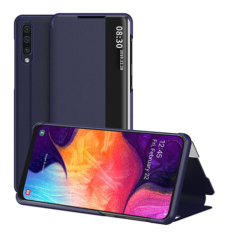 Custodia Portafoglio In Pelle Cover con Supporto ZL2 per Samsung Galaxy A50S Blu