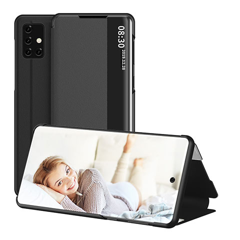 Custodia Portafoglio In Pelle Cover con Supporto ZL2 per Samsung Galaxy M40S Nero