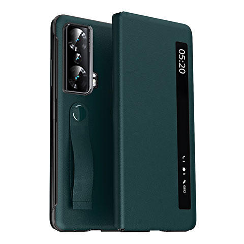 Custodia Portafoglio In Pelle Cover con Supporto ZL3 per Huawei Honor Magic Vs 5G Verde