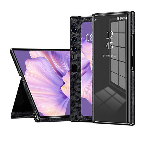 Custodia Portafoglio In Pelle Cover con Supporto ZL3 per Huawei Mate Xs 2 Nero