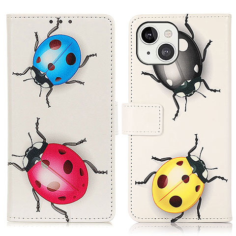 Custodia Portafoglio In Pelle Fantasia Modello Cover con Supporto A07 per Apple iPhone 15 Plus Colorato