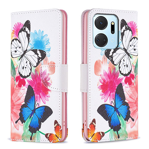 Custodia Portafoglio In Pelle Fantasia Modello Cover con Supporto B01F per Huawei Honor X7a Colorato