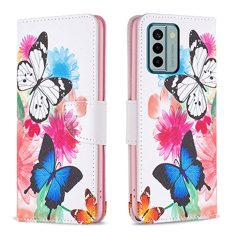 Custodia Portafoglio In Pelle Fantasia Modello Cover con Supporto B01F per Nokia G22 Colorato