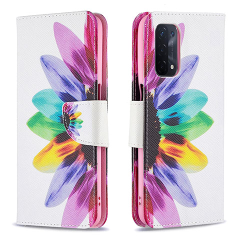 Custodia Portafoglio In Pelle Fantasia Modello Cover con Supporto B01F per OnePlus Nord N200 5G Multicolore