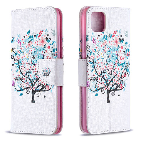 Custodia Portafoglio In Pelle Fantasia Modello Cover con Supporto B01F per Realme C11 (2021) Bianco