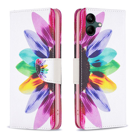 Custodia Portafoglio In Pelle Fantasia Modello Cover con Supporto B01F per Samsung Galaxy A05 Multicolore