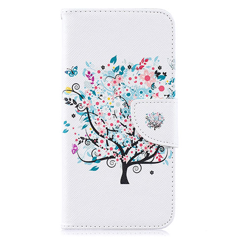 Custodia Portafoglio In Pelle Fantasia Modello Cover con Supporto B01F per Samsung Galaxy A10 Bianco