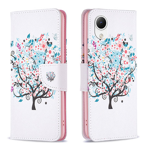 Custodia Portafoglio In Pelle Fantasia Modello Cover con Supporto B01F per Samsung Galaxy A23e 5G Bianco