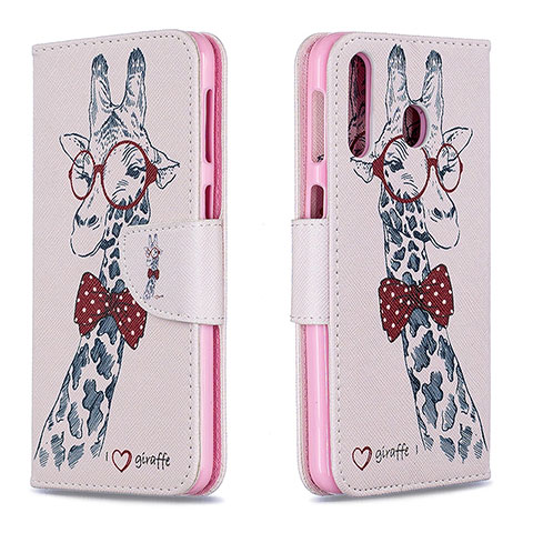 Custodia Portafoglio In Pelle Fantasia Modello Cover con Supporto B01F per Samsung Galaxy A40s Rosa