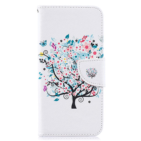 Custodia Portafoglio In Pelle Fantasia Modello Cover con Supporto B01F per Samsung Galaxy A50S Bianco