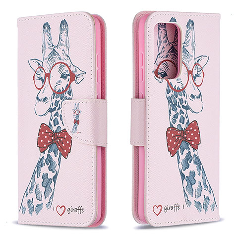 Custodia Portafoglio In Pelle Fantasia Modello Cover con Supporto B01F per Samsung Galaxy A52s 5G Rosa